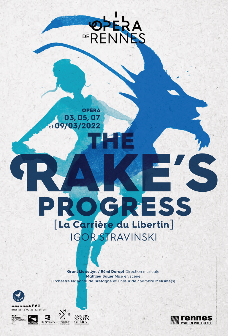Affiche Rake's Progress Opéra de Rennes
