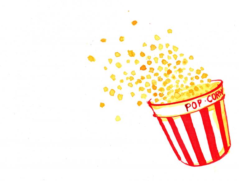 Élixir d'amour Illustration d'un sceau de pop corn
